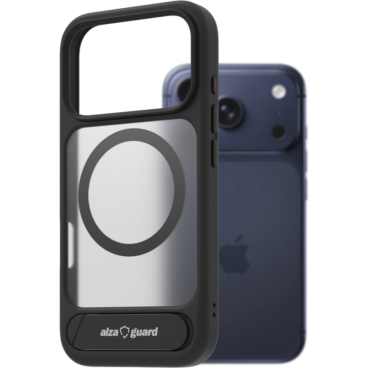 AlzaGuard Matte Case with Stand iPhone 17 Pro fekete MagSafe tok (AGD-PCH478B)-0