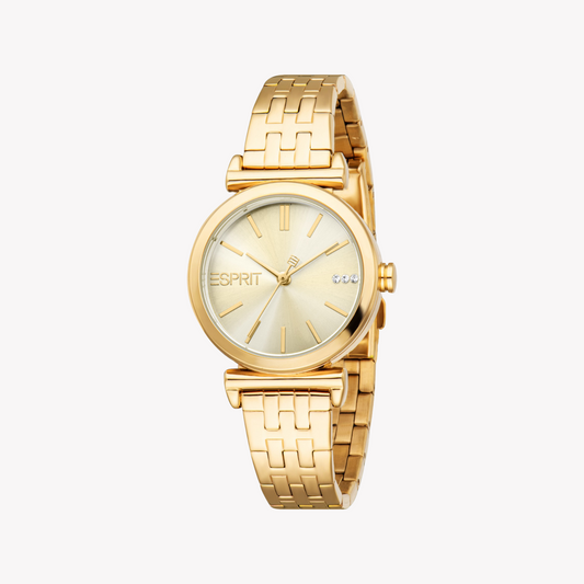 Esprit Women's Gold Stainless Steel Watch | Es1l505m0045-1