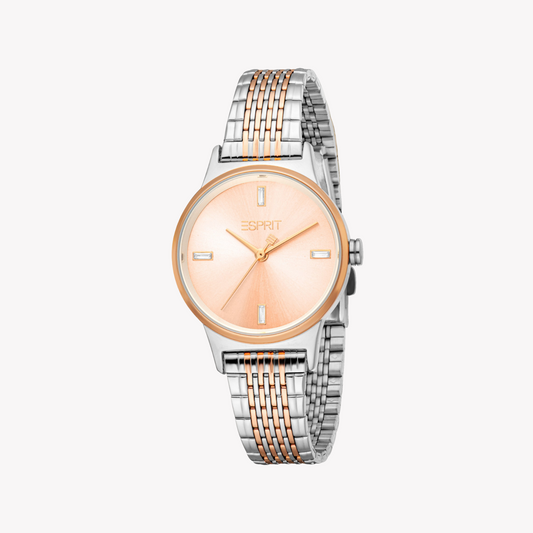 Esprit Women's Silver/Rose Gold Watch | Es1l519m0055-1