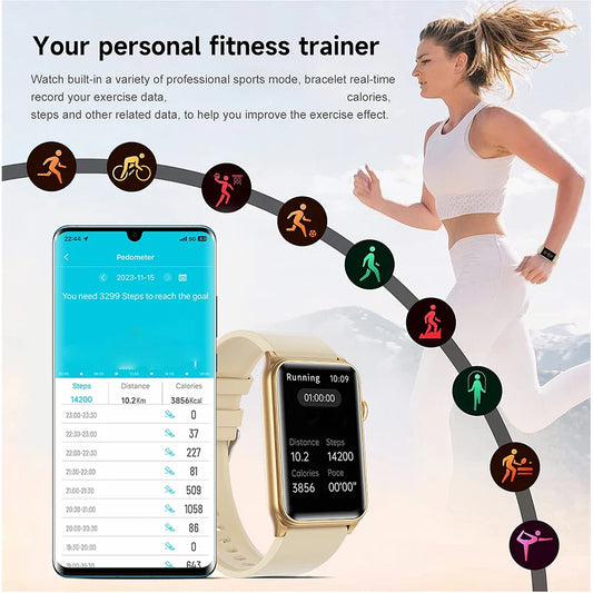 NNEOBA Fitness Tracker Smartwatch Gold-1