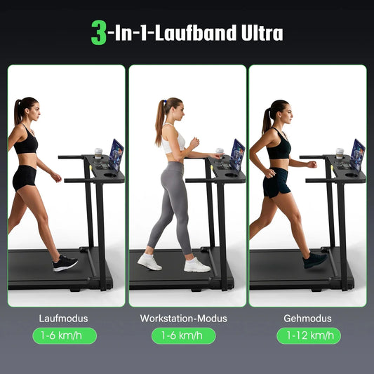 Treadmill Walking Pad for Home 3in1 Folding Under Desk Treadmill 2.5HP Smart Walking Treadmill with APP & LED Display-1