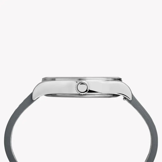 Timex Unisex Gray Leather Watch, Gray Dial | Tw2r71000-1