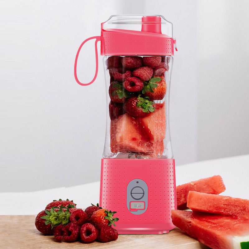 NNEDSZ Pink Portable Mini Juicer - Rechargeable Electric Fruit Juicer Cup, Compact & Convenient-0