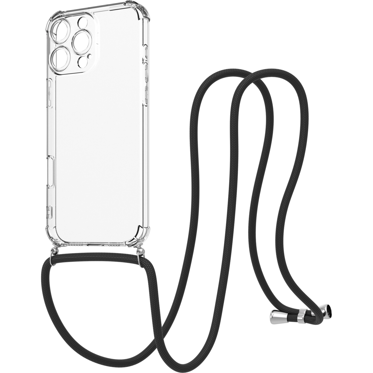 AlzaGuard Luxe Lanyard Case iPhone 16 Pro Max fekete tok (AGD-PCL010B)-0