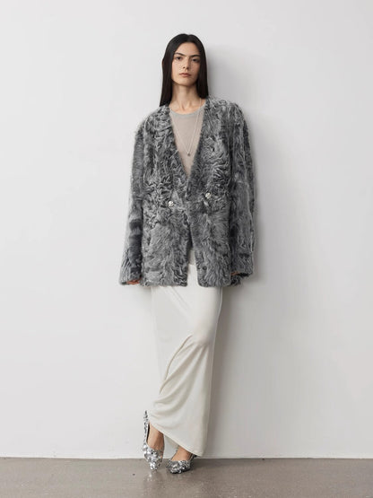 Blizzard Urban Luxury Two-Color Buff Lamb Coat-3