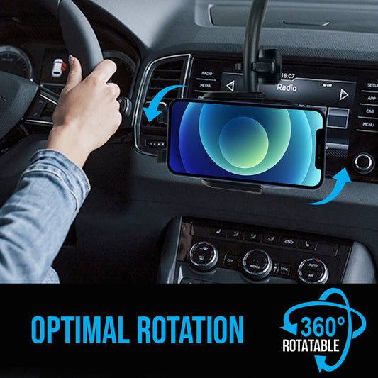 Car Phone Mount Holder with Long Neck Anti Shake Cradle-1