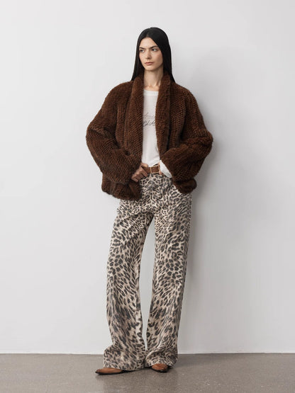 Dream Traveler Mink Vintage Light Luxury Texture Three-dimensional Silhouette Knitted Mink Coat-1