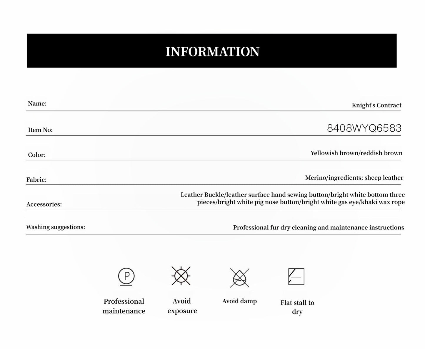 Fireladyfur Women's Shearling Coat - Merino Wool Stand-Up Fur Collar Knight's Contract-2