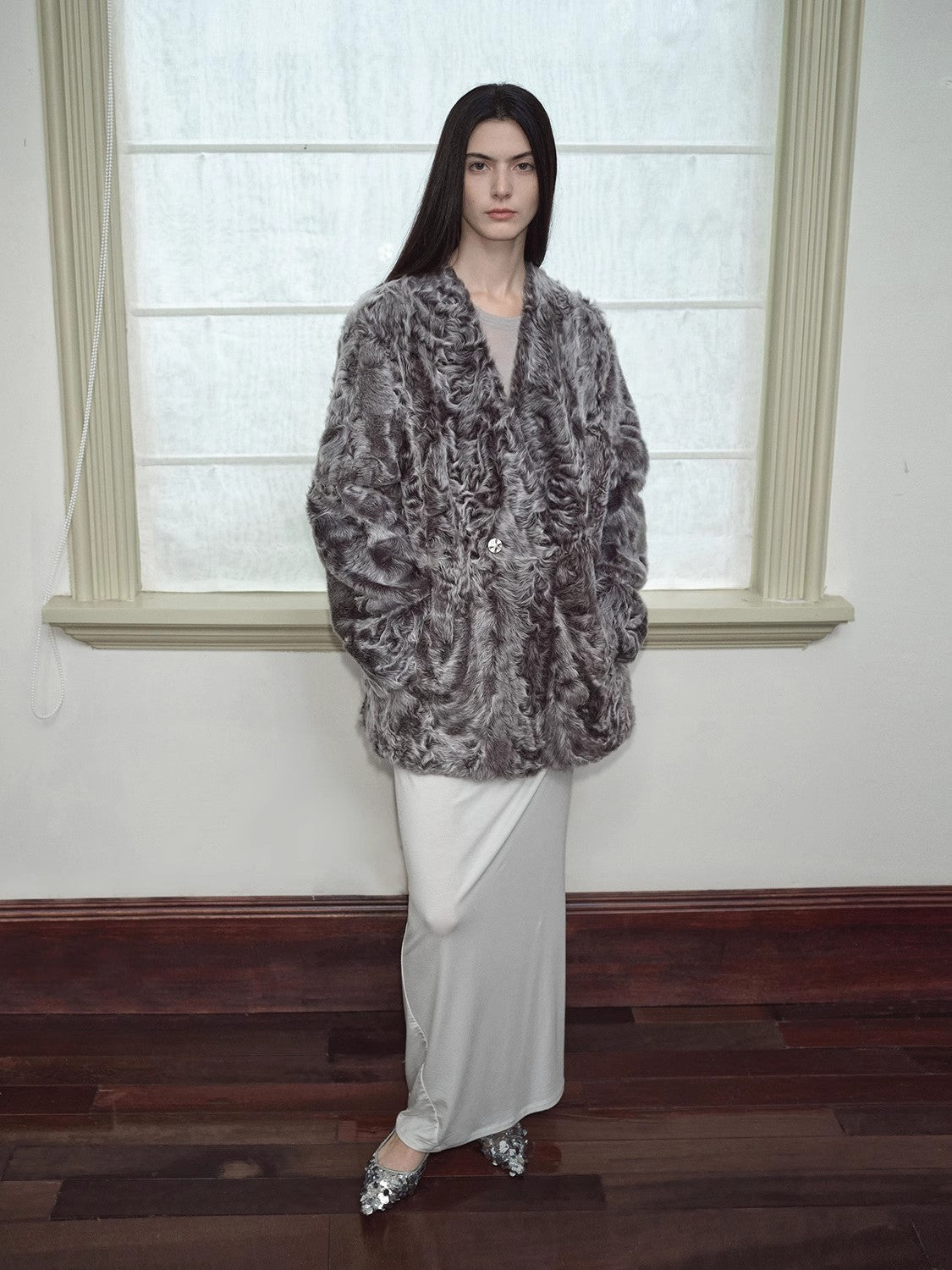 Blizzard Urban Luxury Two-Color Buff Lamb Coat-4