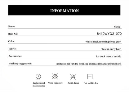 "Yorta" imported Tuscan curly wool upper arc collar sheepskin coat-2
