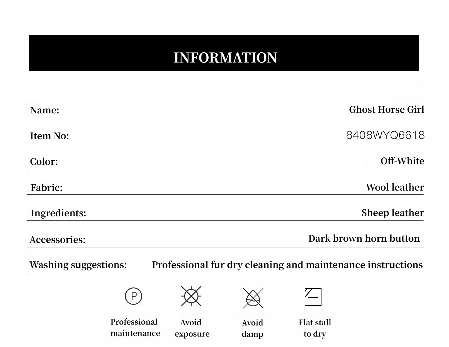 "Ghost Horse Girl" merino curly sweetheart collar straight fur coat-3