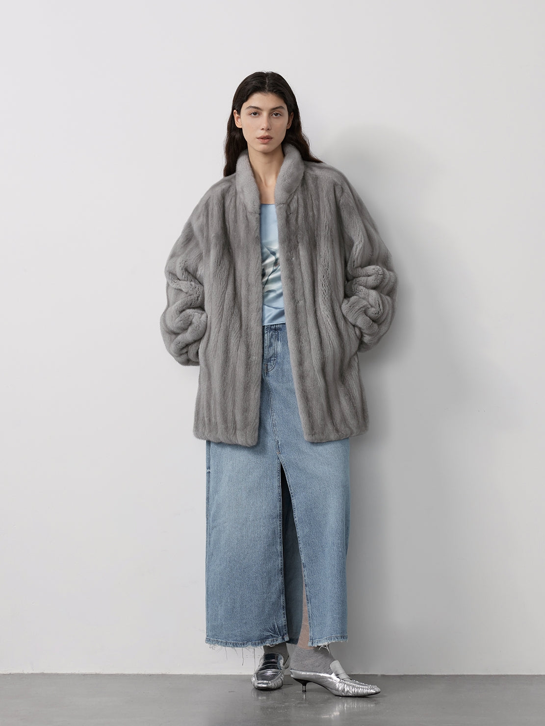 Meteor Variations Sable Fur Coat Women-4