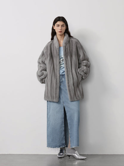 Meteor Variations Sable Fur Coat Women-4