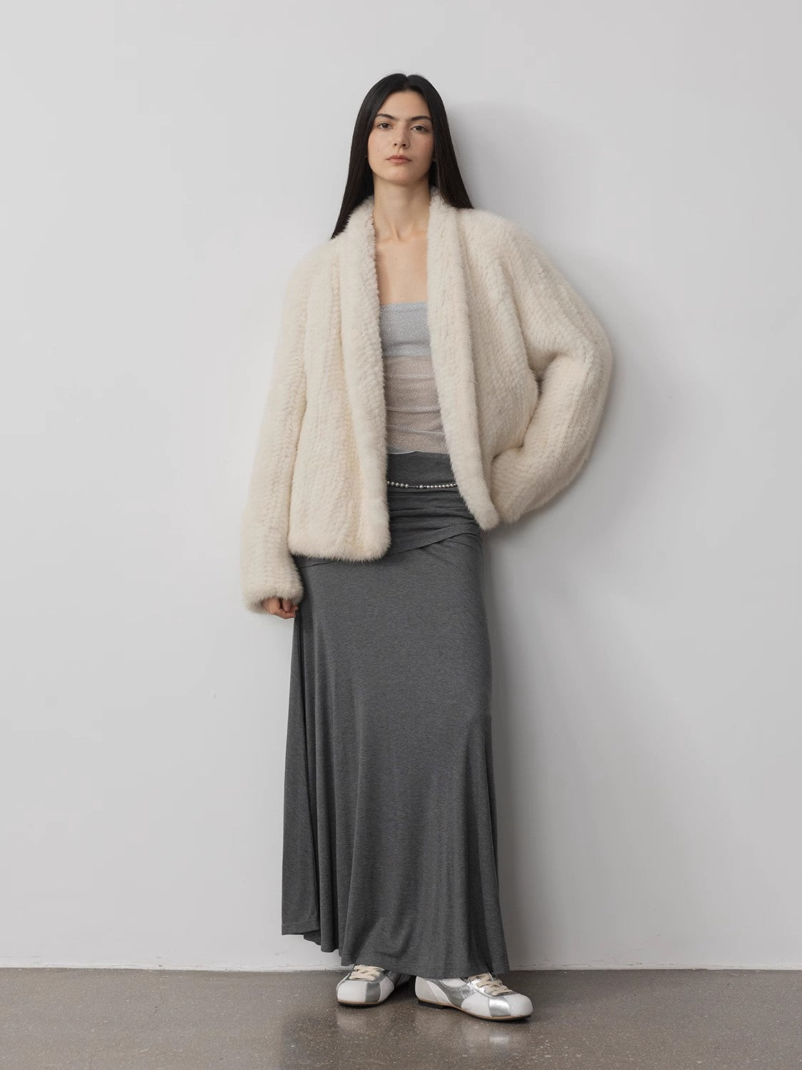 Dream Traveler Mink Vintage Light Luxury Texture Three-dimensional Silhouette Knitted Mink Coat-3