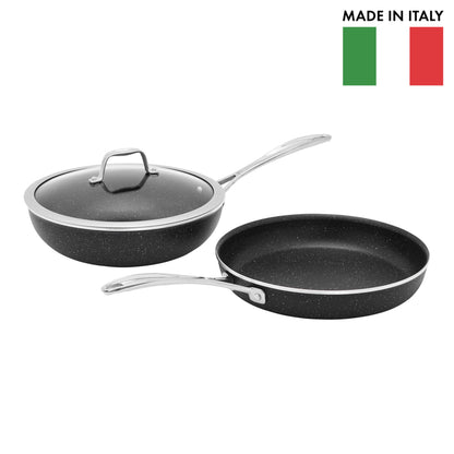 HENCKELS Capri 3 Piece Aluminum Wok And Frypan Set-0
