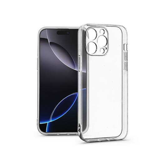Haffner Clear Case kameravédős szilikon tok - Apple iPhone 16 Pro - átlátszó (HF304897)-0