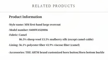 "Desert Rose"Australian imported wool double-breasted high-end woolen coat for small women-1