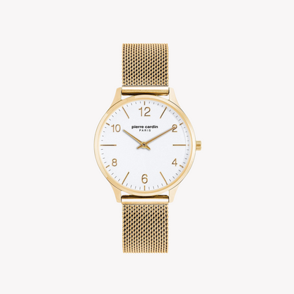 Pierre Cardin Women's Gold Watch, White Dial | Pc902722f118-0