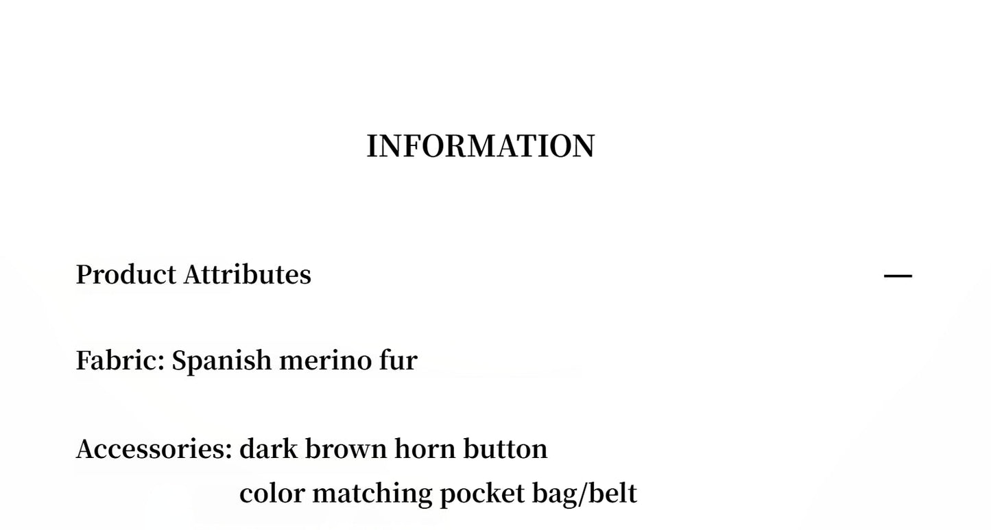 "Mocha Phantom" Merino wool dropped shoulder long asymmetric placket sheepskin coat-3