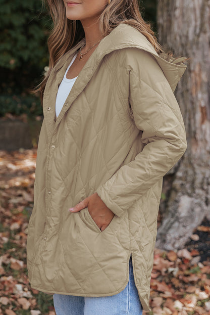 Amelia Snap Hooded Puffer Coat-2