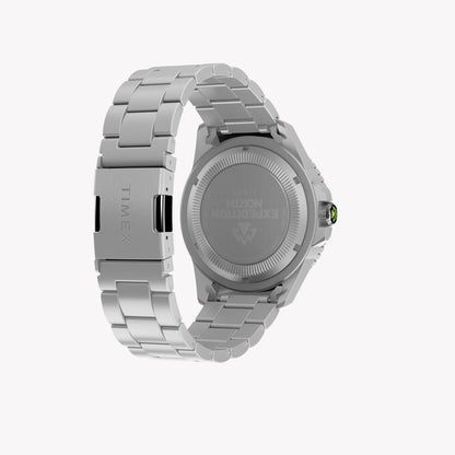 Timex Men's Stainless Steel Black Dial Watch, Silver | Tw2w41900-1