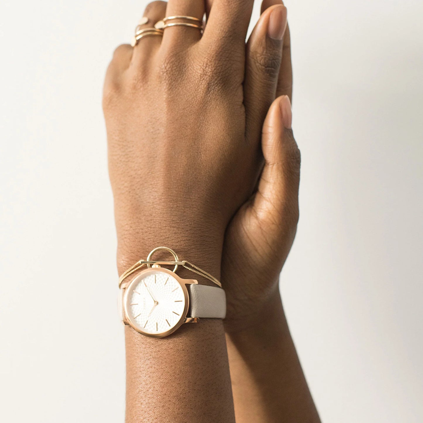 Timex Women's Gray Leather Watch, Silver Dial | Tw2r96200-4