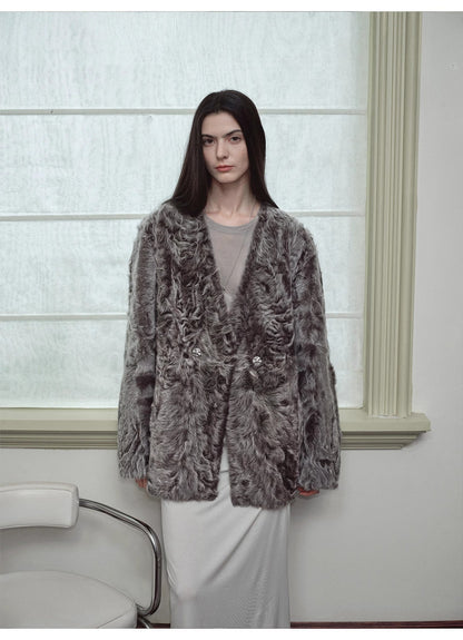 Blizzard Urban Luxury Two-Color Buff Lamb Coat-0