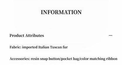 "Autumn Exclusive" Imported Tuscan sheepskin short lapel fur coat-3