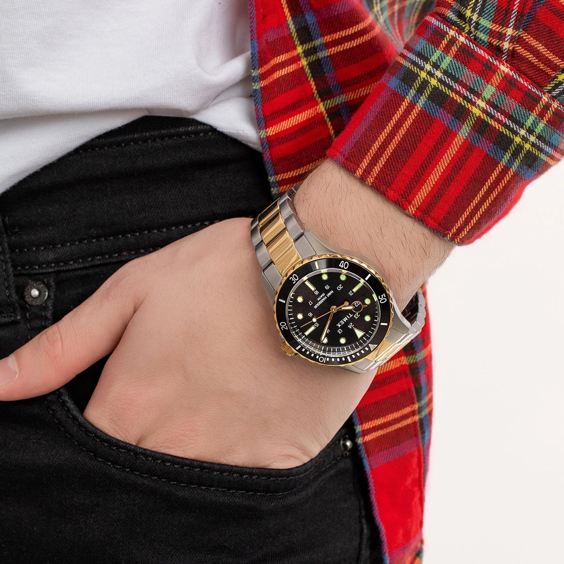 Timex Men's Stainless Steel Watch, Black Dial | Tw2u55500-4