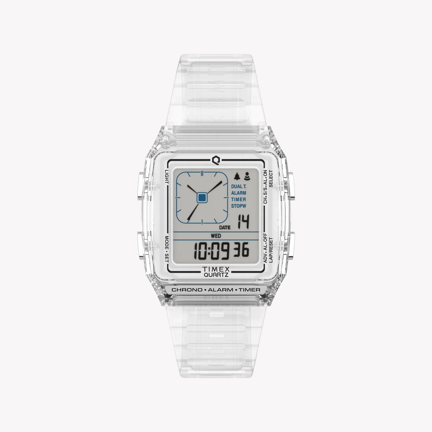 Timex Unisex Transparent Resin Watch, Translucent Case | Tw2w45200-0