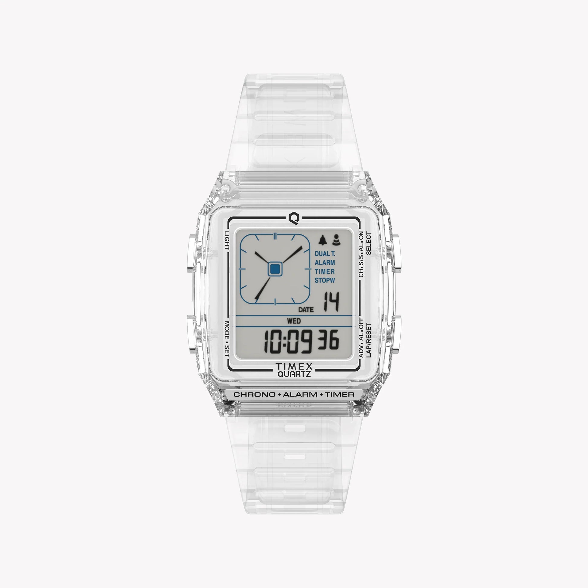 Timex Unisex Transparent Resin Watch, Translucent Case | Tw2w45200-0