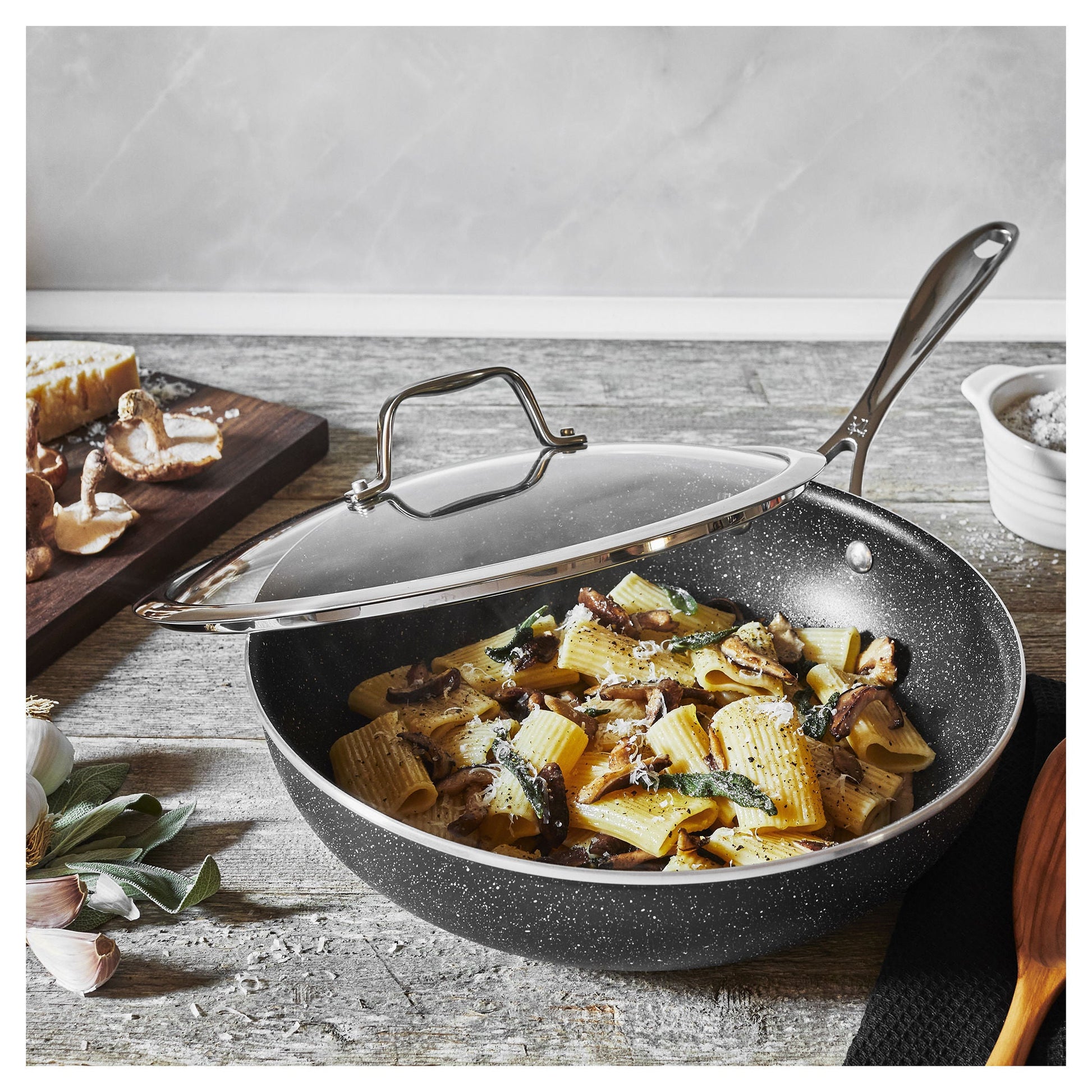 HENCKELS Capri 3 Piece Aluminum Wok And Frypan Set-2