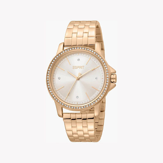 Esprit Women's Rose Gold Watch, Silver Dial | ES1L143M1075-0