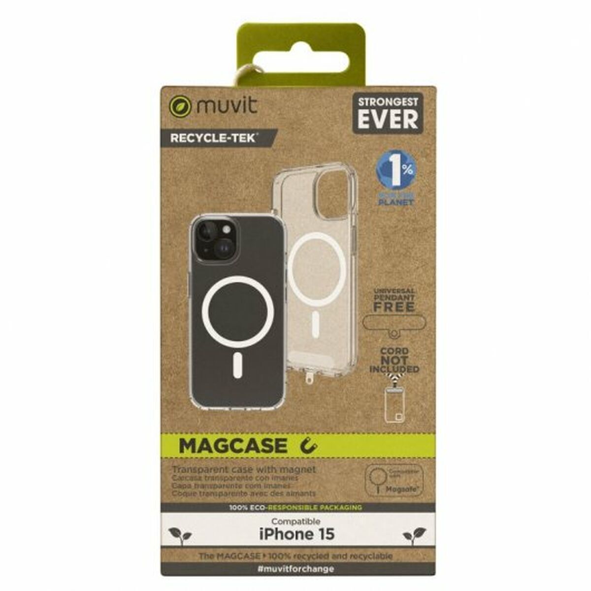 Mobile cover Muvit iPhone 15 Clear iPhone 15-7