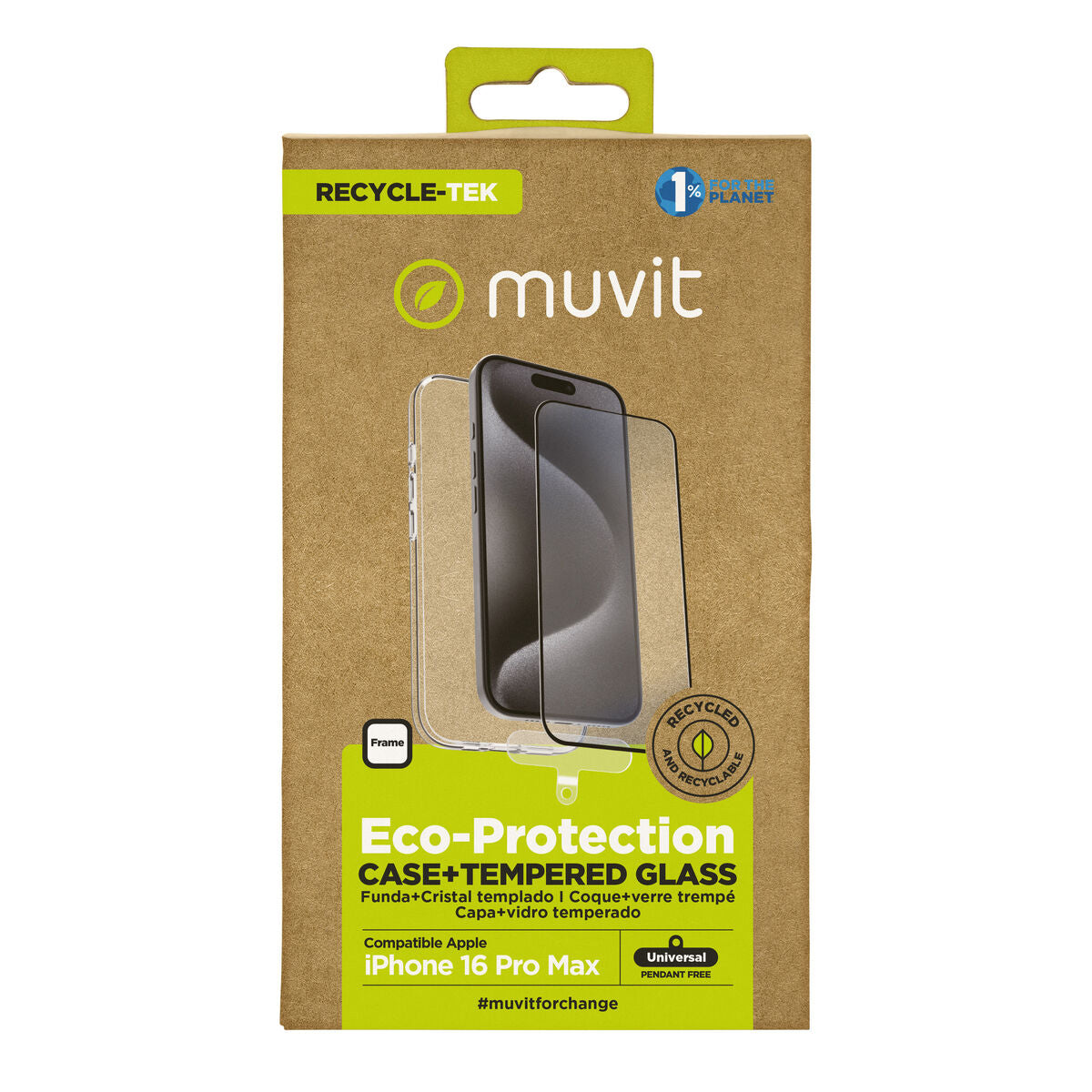 Mobile Case and Protector Muvit for Change iPhone 16 Pro Max Black-0