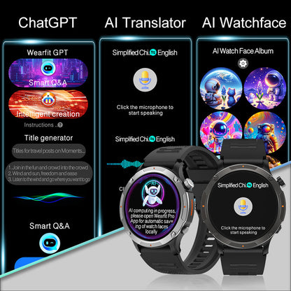 Smartwatch with GPS and AI - AI-Powered Health Coach, 24/7 Heart Rate & Sleep Tracking, 7-Day Battery-0