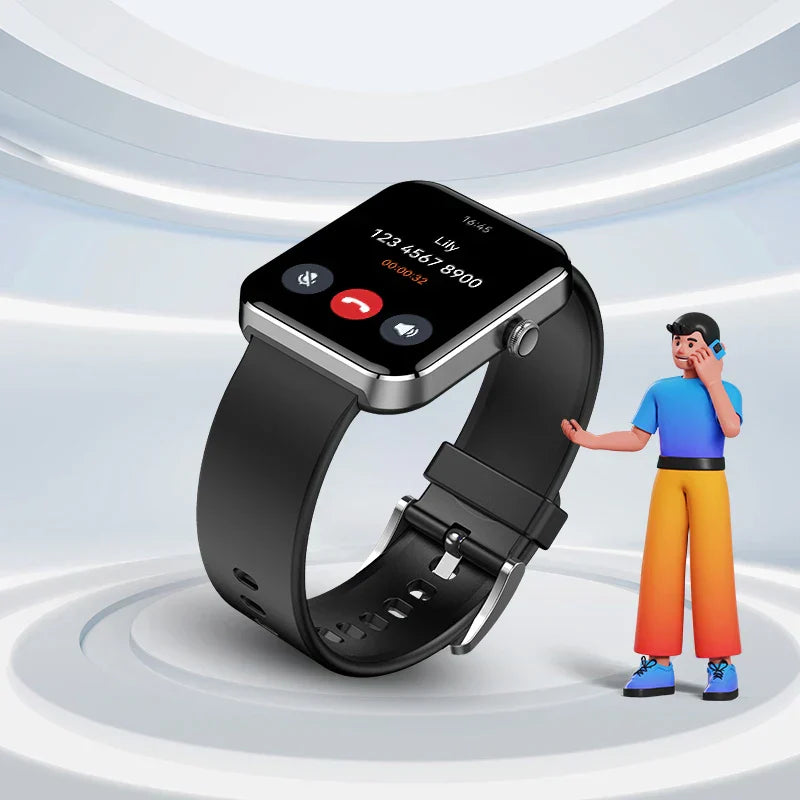 Fit G06 Smartwatch BT Calling Waterproof Fitness Tracker (Black)-1