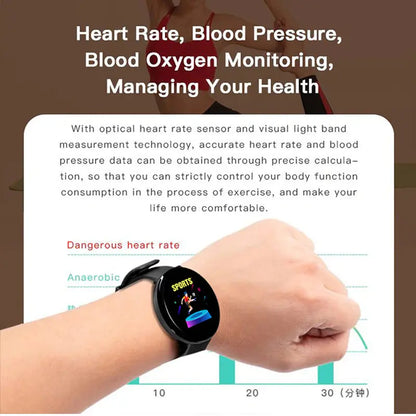 Smart Watch Blood Pressure Fitness Tracker for Men & Women-2