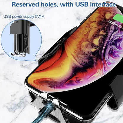 NNEIDS Wireless 10W Fast Charge Car Phone Holder With Voice Broadcast - Automatic-3