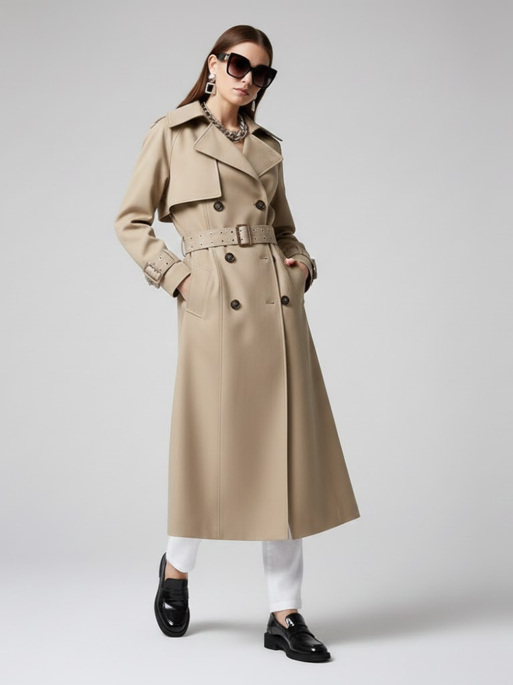 Camel Classic Long Trench Coat - MANHATTAN BEACH: New Collection COUTURE in BROOKLYN - BYMANYC ® New York-1