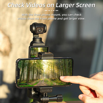 NNEIDS Handheld Tripod Expansion For Dji Pocket 3 - Front Phone Holder Mount-3