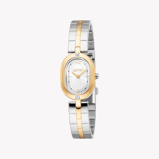 Esprit Women's Silver & Gold Quartz Watch | Es1l500m0045-0
