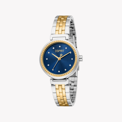 Esprit Women's Silver & Gold Stainless Steel Watch | Es1l506m0085-0