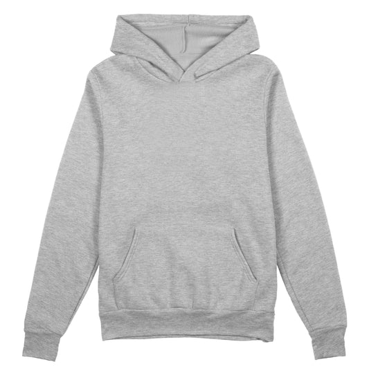Unisex Plain Hoodie, Heather Grey-0