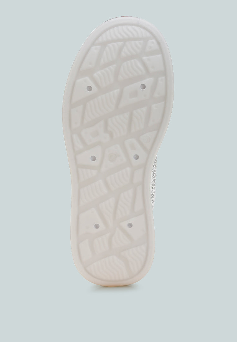 Jitter Bug Rhinestones Embellished Chunky Sneakers-4