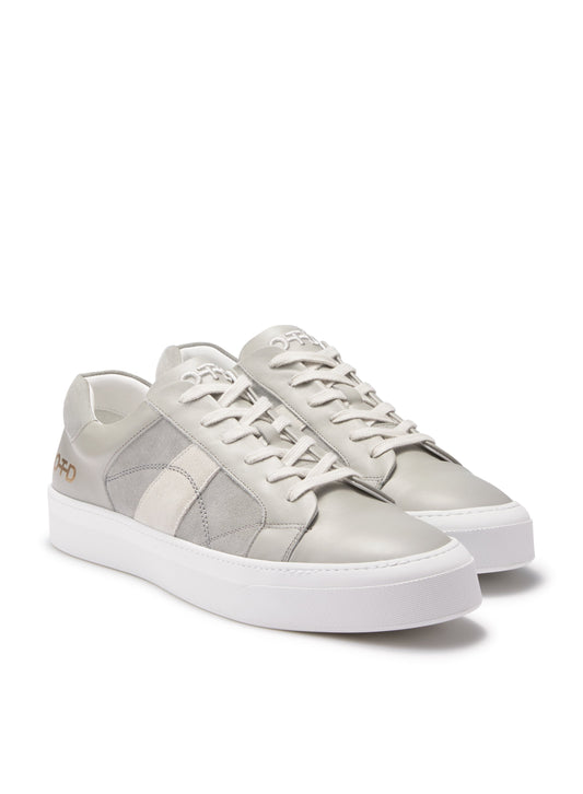 Leather Low-Top Sneaker (Grey)-1