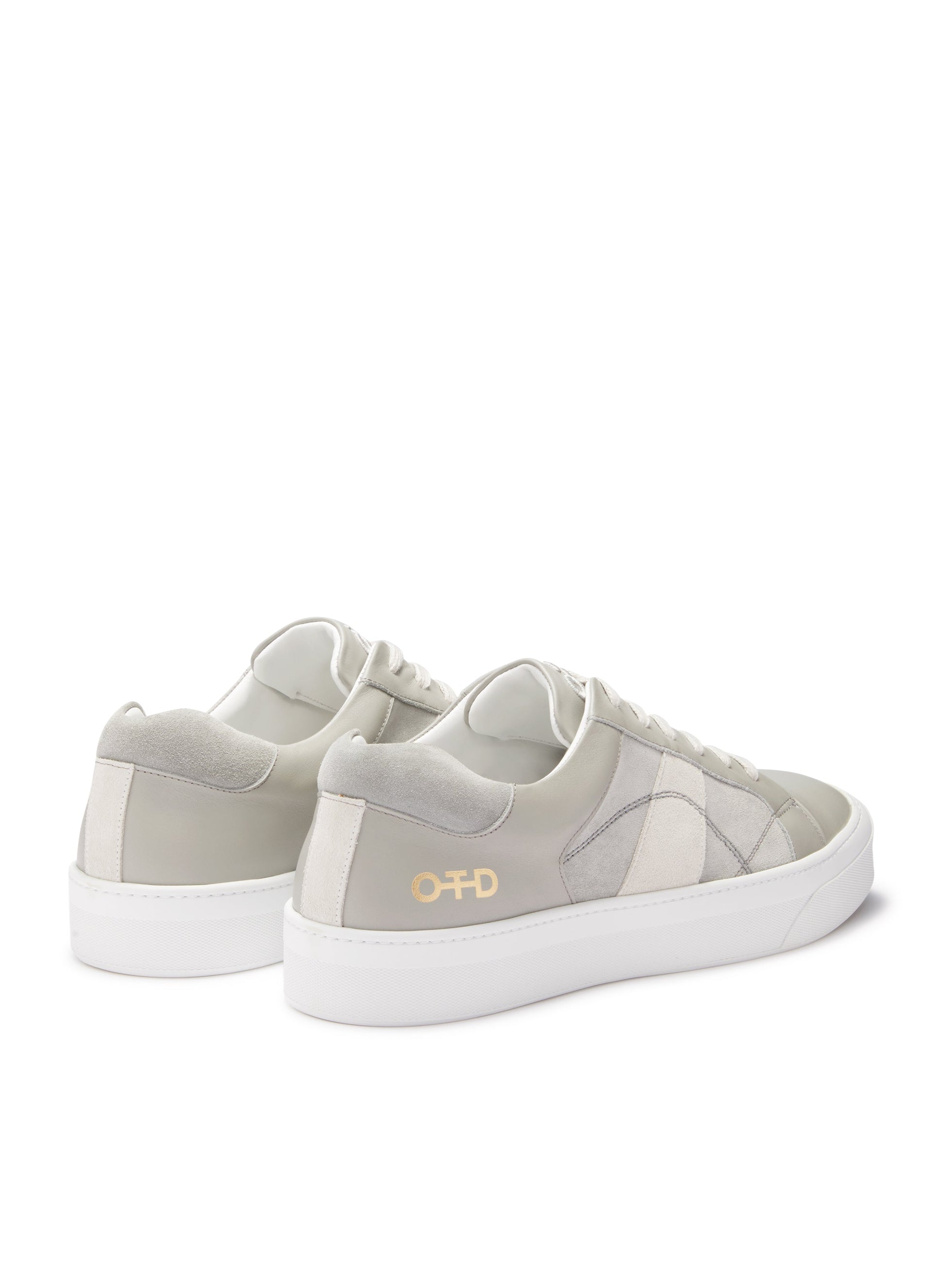 Leather Low-Top Sneaker (Grey)-2