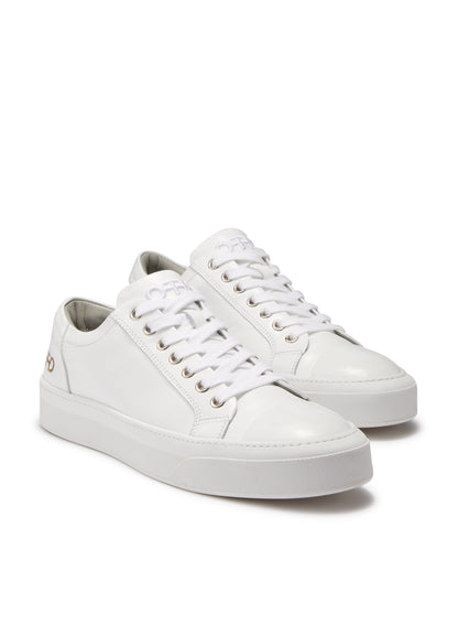 Leather Low-Top Sneaker (White)-1