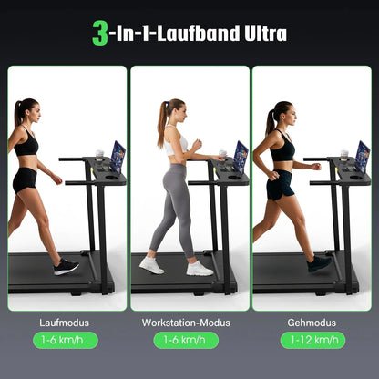 Treadmill Walking Pad for Home 3in1 Folding Under Desk Treadmill 2.5HP Smart Walking Treadmill with APP & LED Display-1