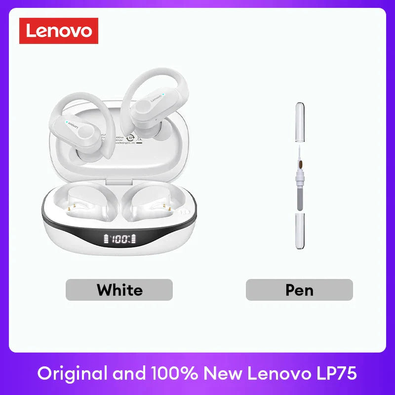 Original Lenovo LP75 TWS Bluetooth V5.3 Headphones Wireless LED Digital Display Earphones Noise Reduction Waterproof Headset New-12